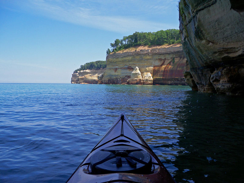 sea cave beneath bridal veil falls